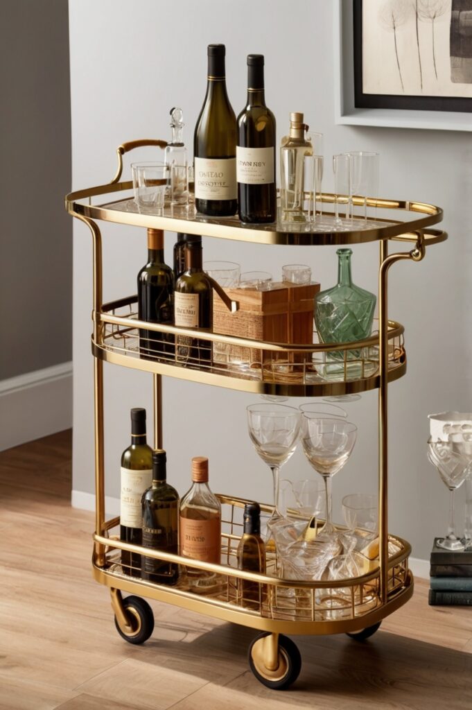 Pantry Built Into the Kickstand of Your Bar Cart