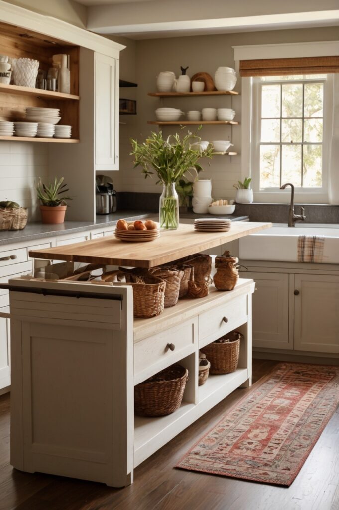 Pantry Drawers Under the Dining Table
