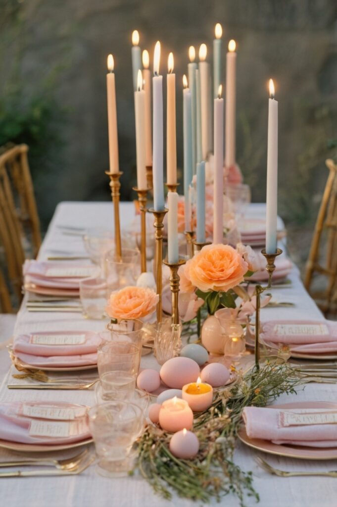 Pastel Taper Candles in Odd Heights