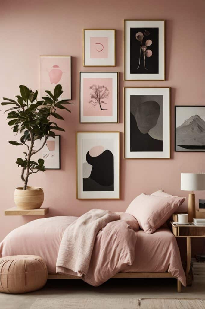 Pink Art Wall or Gallery Display