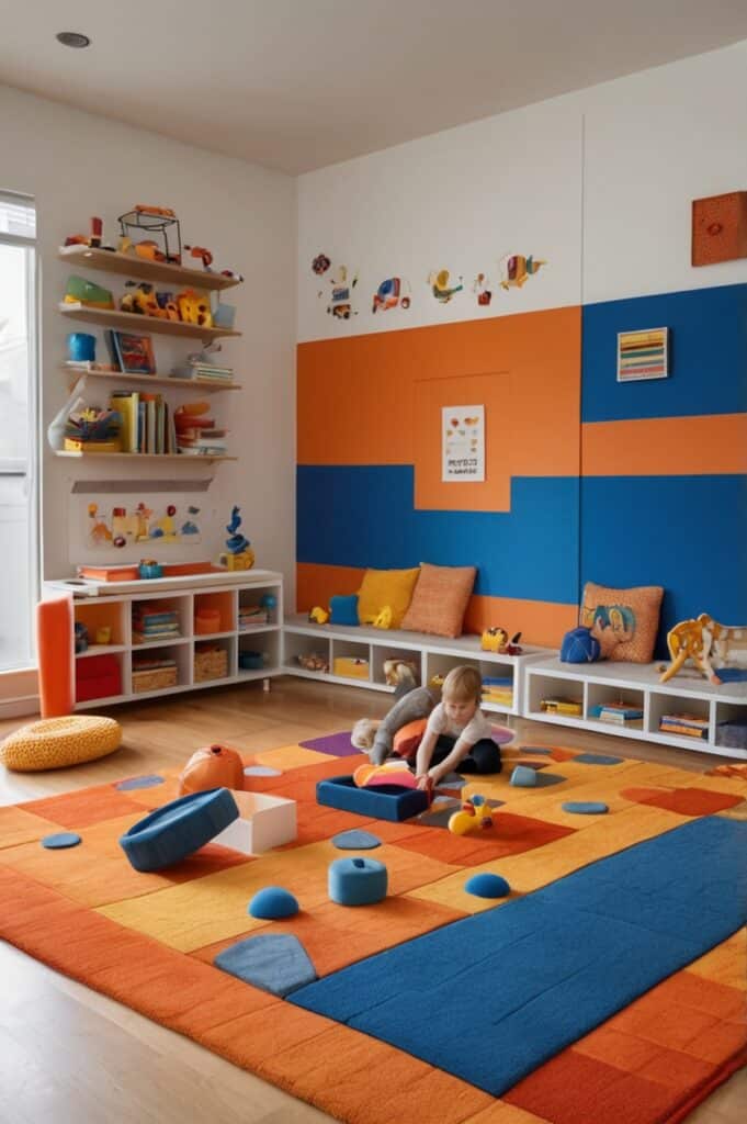 The Color Block Carpet Trick