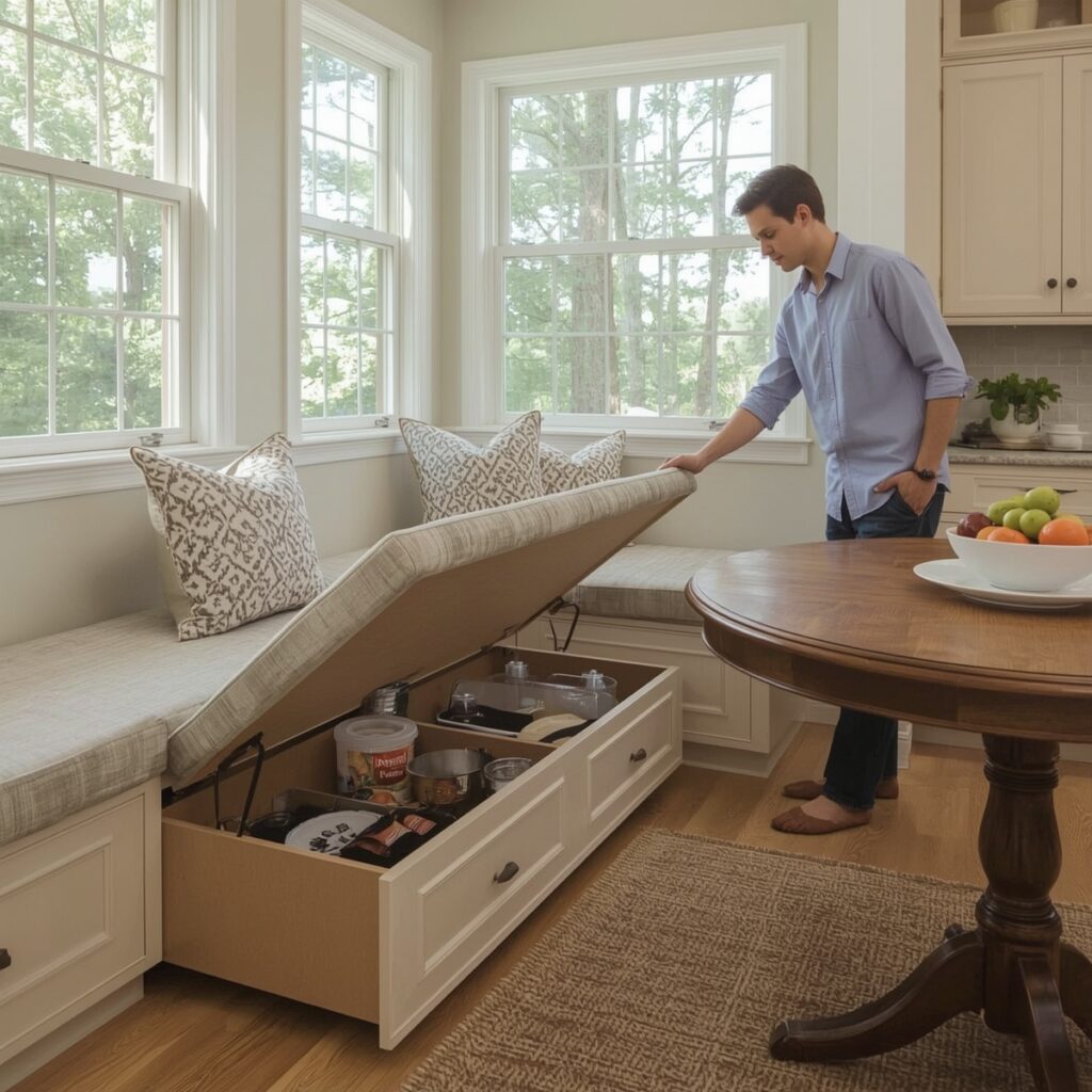 Built-In Banquette Pantry Seating
