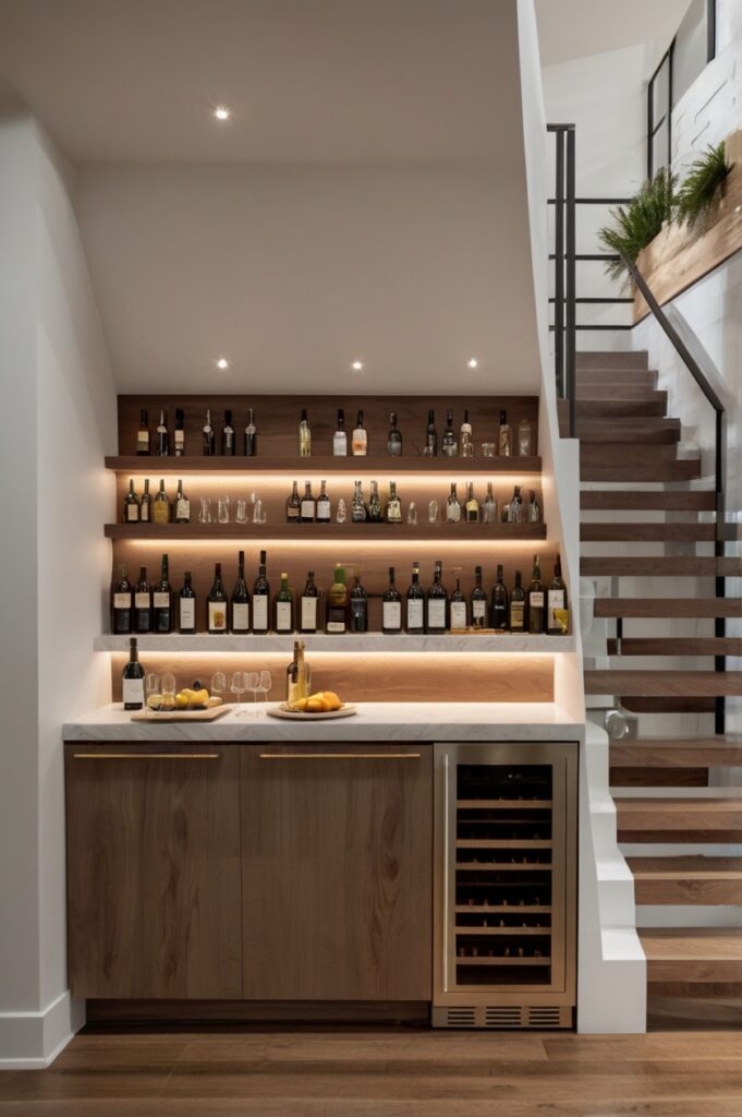 Under-Stair Mini Wine Bar