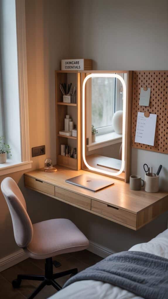 The Vanity That Doubles as Your Zoom Desk