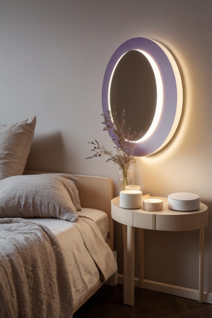 Mirror Lamp with Reactive Mood Halo