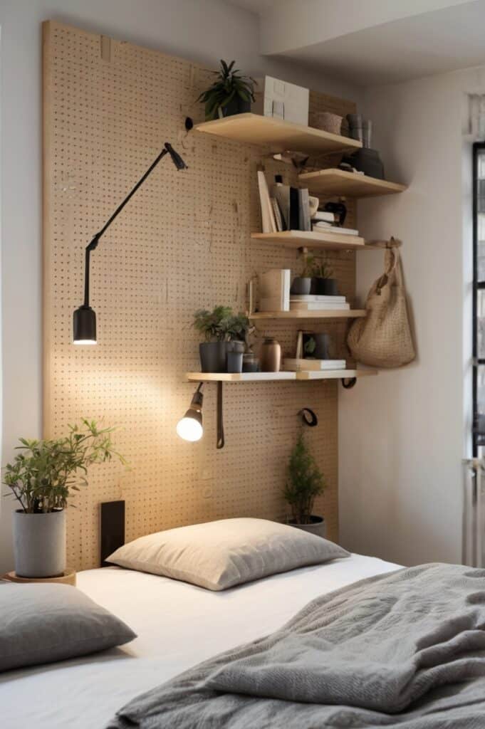  Perforated Pegboard Headboard