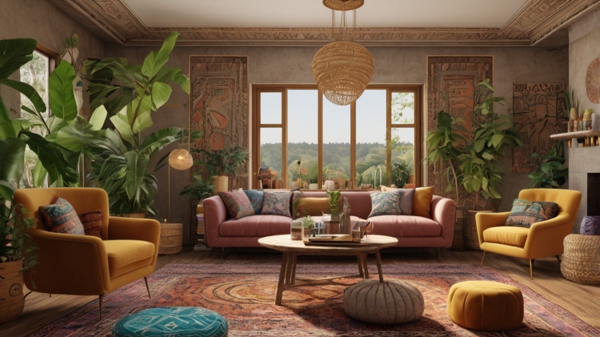 Boho Maximalist Living Room Ideas