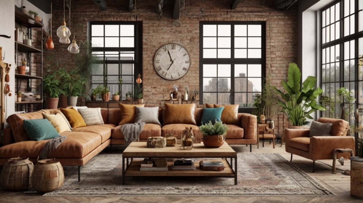 Boho Industrial Living Room Ideas