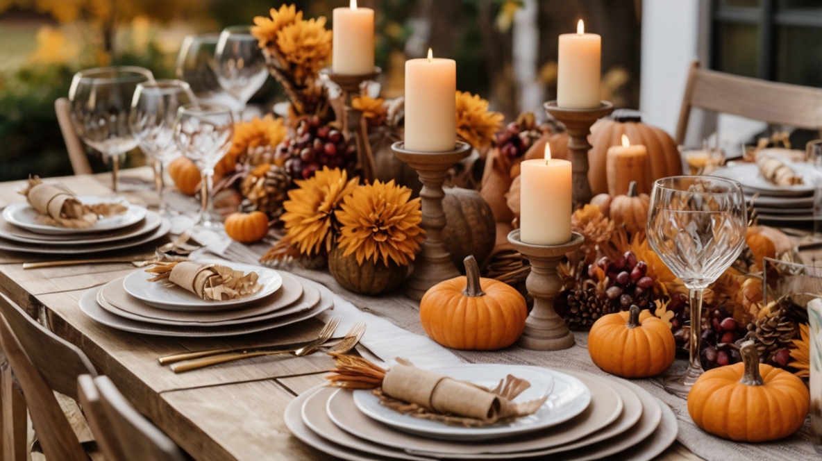 Outdoor Thanksgiving Tablescapes Ideas