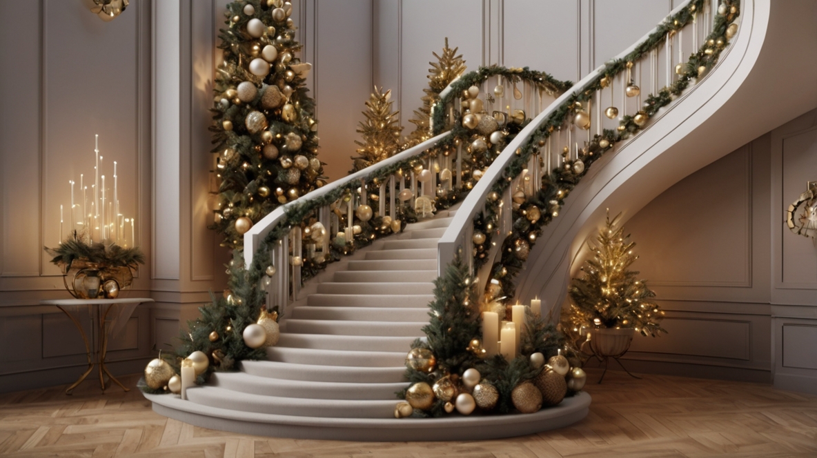 Staircase Decoration for Christmas