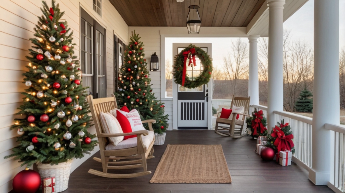 Front Porch Christmas Tree Ideas