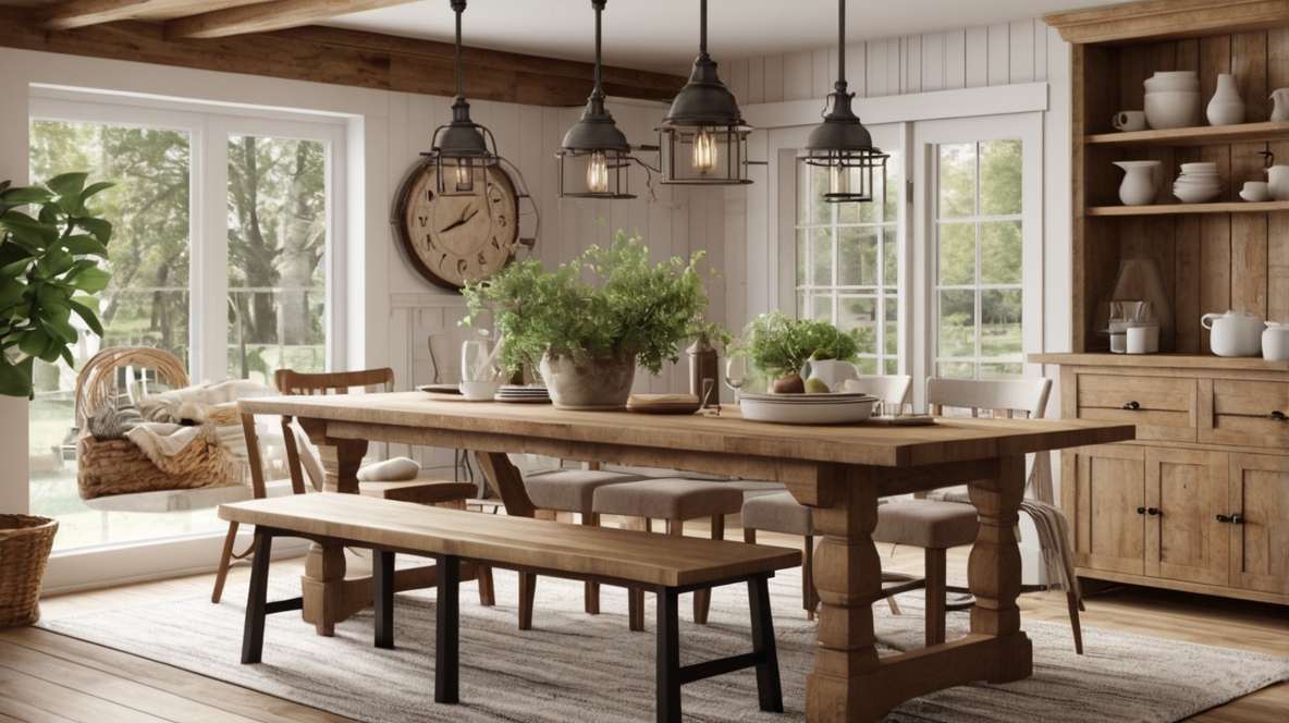 Farmhouse Dining Room Ideas That Blend Rustic Charm and Modern Style